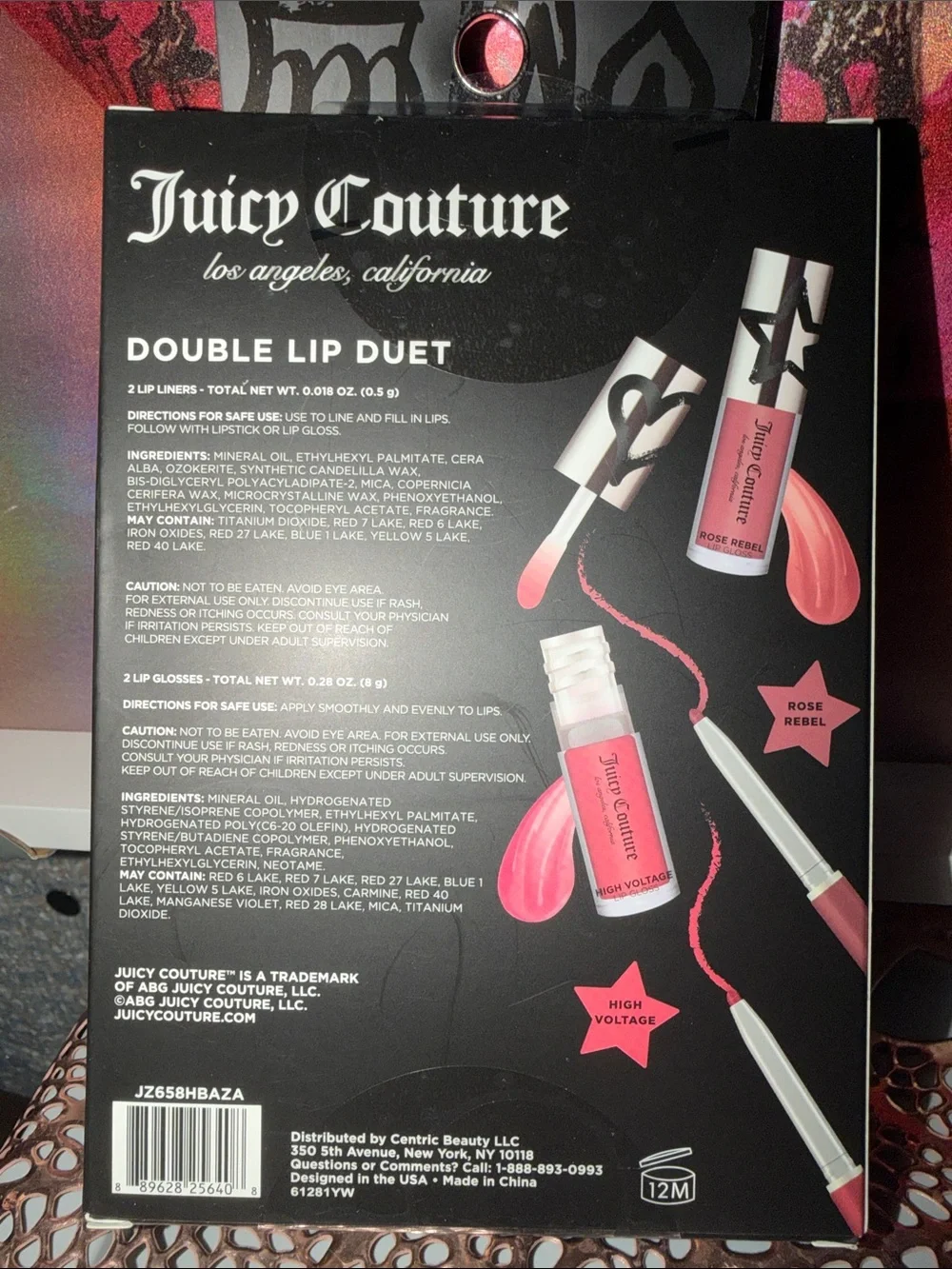 Juicy Couture Double Lip Duet 💋High Voltage Pink & Coral 🪸 Rose Rebel Shades